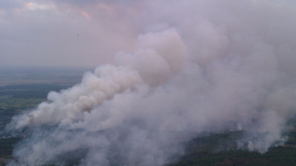 Пожар в Чернобыльской зоне отчуждения