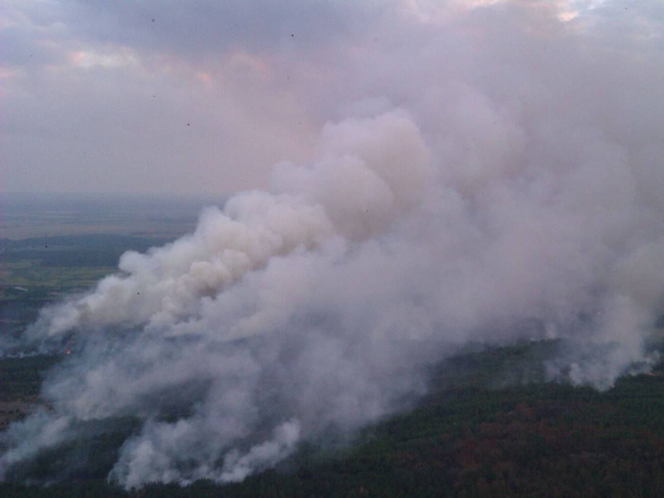 В зоне отчуждения горит 110 гектаров