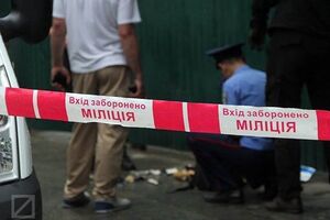 Территория, где произошло задержание, отгорожена лентой