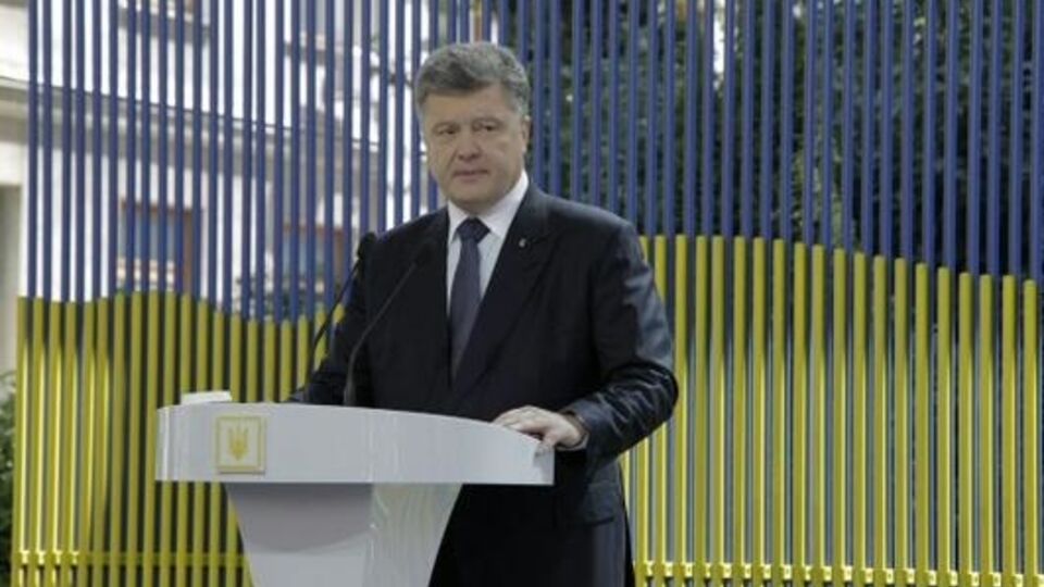 Петр Порошенко дает пресс-конференцию, посвященную году своего президентства