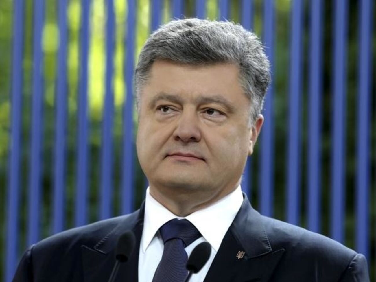 Петр Порошенко дает пресс-конференцию, посвященную году своего президентства