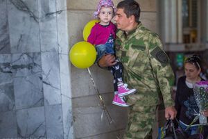 Бойцы 25 батальона "Киевская Русь" прибыли в Киев на ротацию. Фоторепортаж