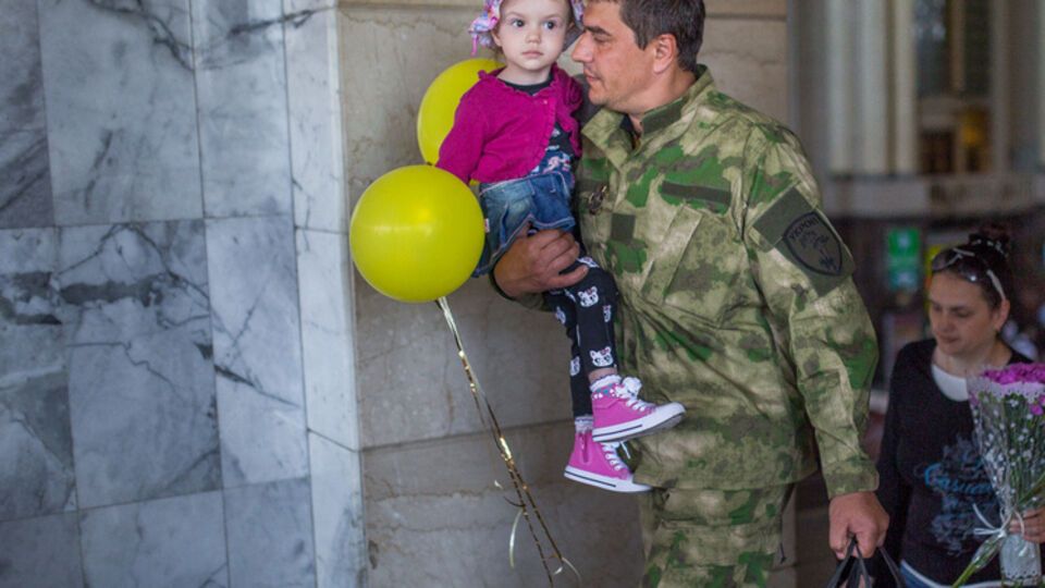 Бойцы 25 батальона "Киевская Русь" прибыли в Киев на ротацию. Фоторепортаж