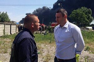 Кличко отправился к месту возгорания