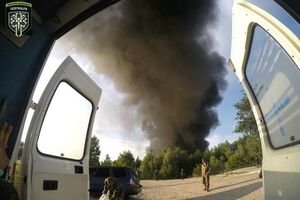 Зинкевич: По состоянию на 22.00 работы по ликвидации пожара продолжаются