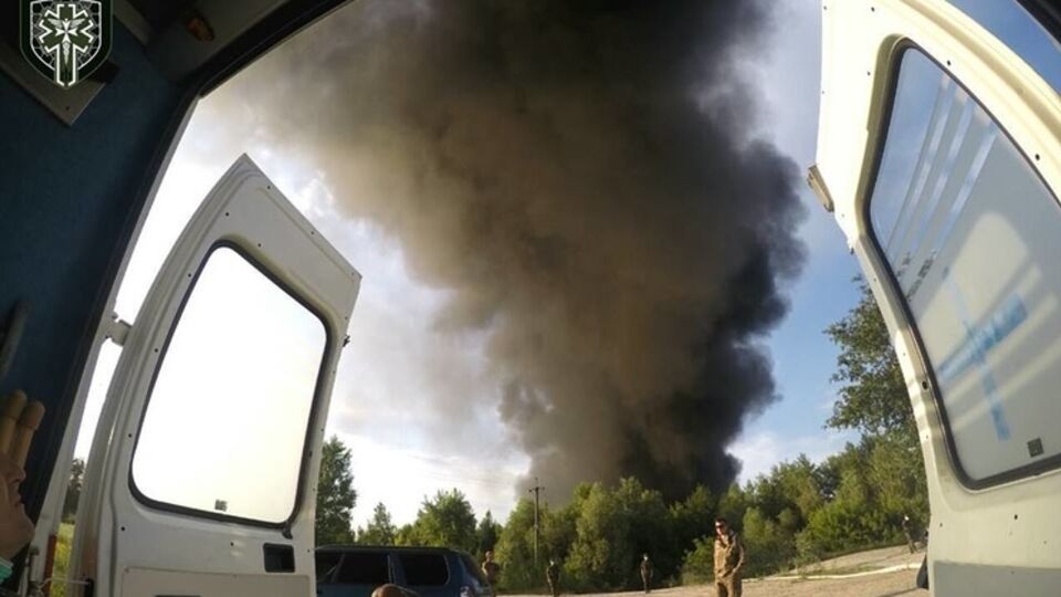 Зинкевич: По состоянию на 22.00 работы по ликвидации пожара продолжаются