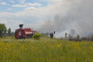 ГСЧС контролирует ситуацию в зоне возгорания