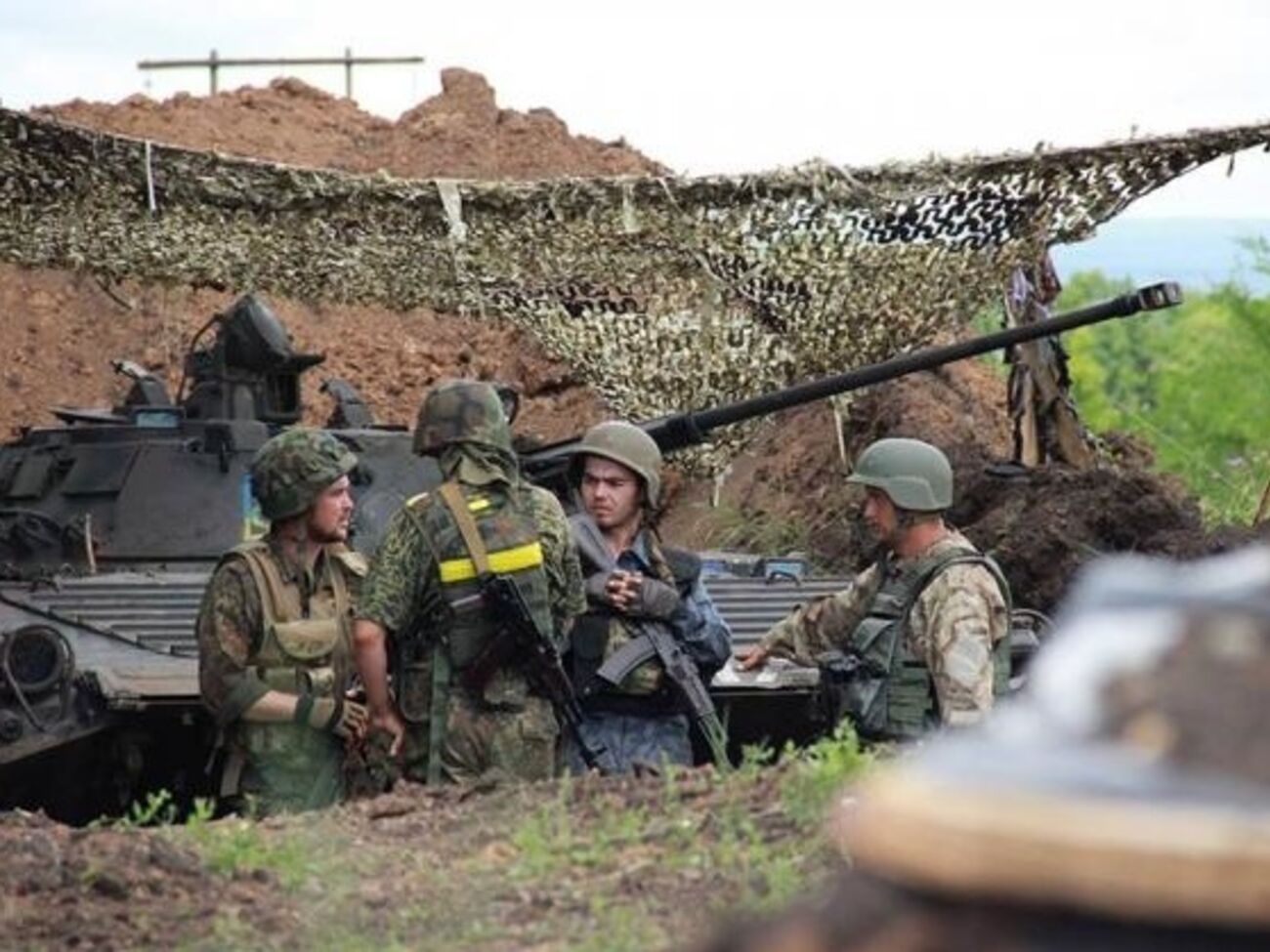 29-й блокпост на автодороге Бахмутка, где минувшей ночью произошла перестрелка