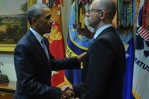 Премьер-министр Украины Арсений Яценюк встретился с президентом США Бараком Обамой
