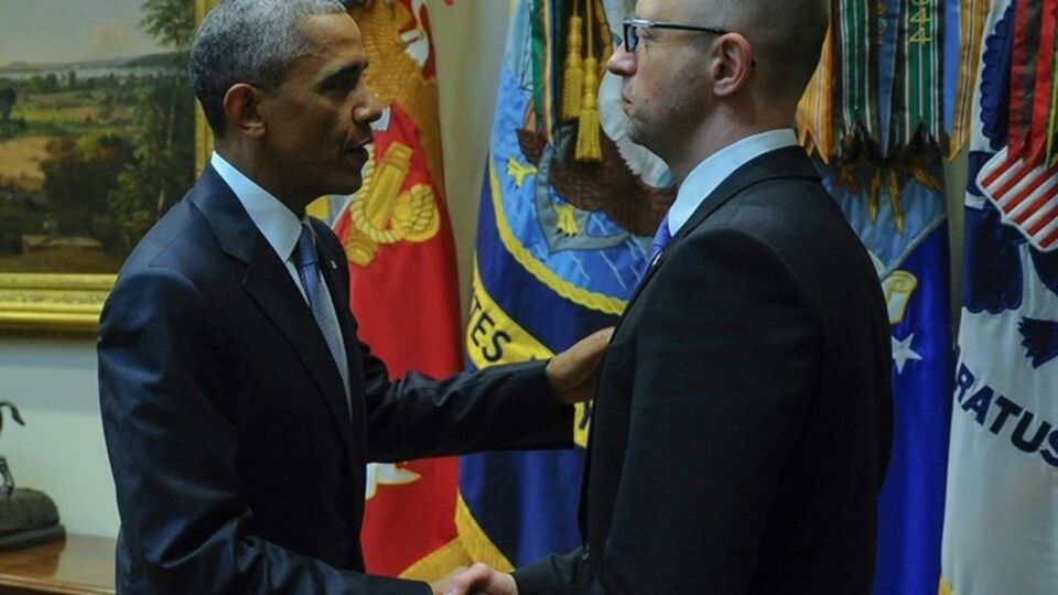 Премьер-министр Украины Арсений Яценюк встретился с президентом США Бараком Обамой