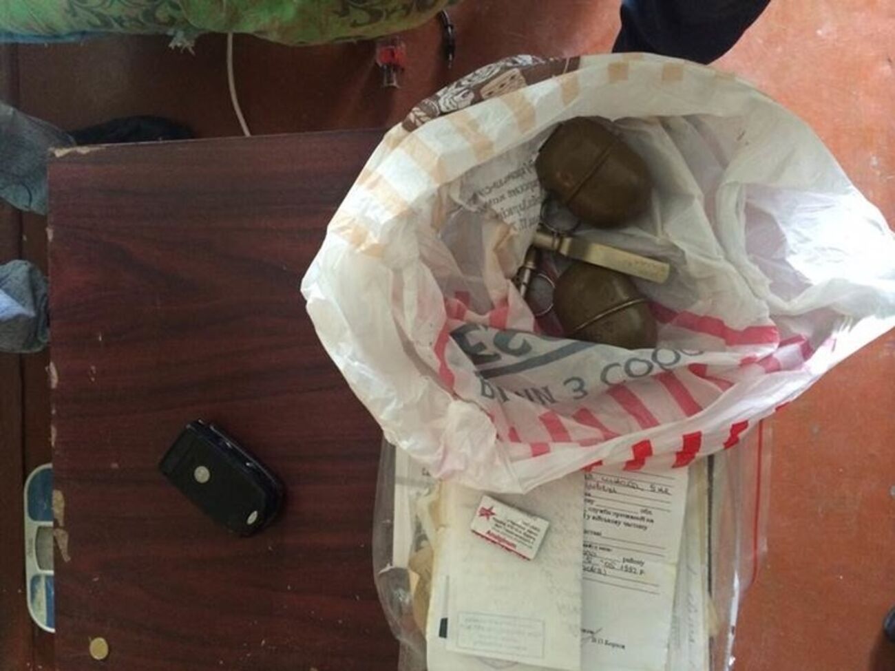 Во время обыска у злоумышленника обнаружили гранаты