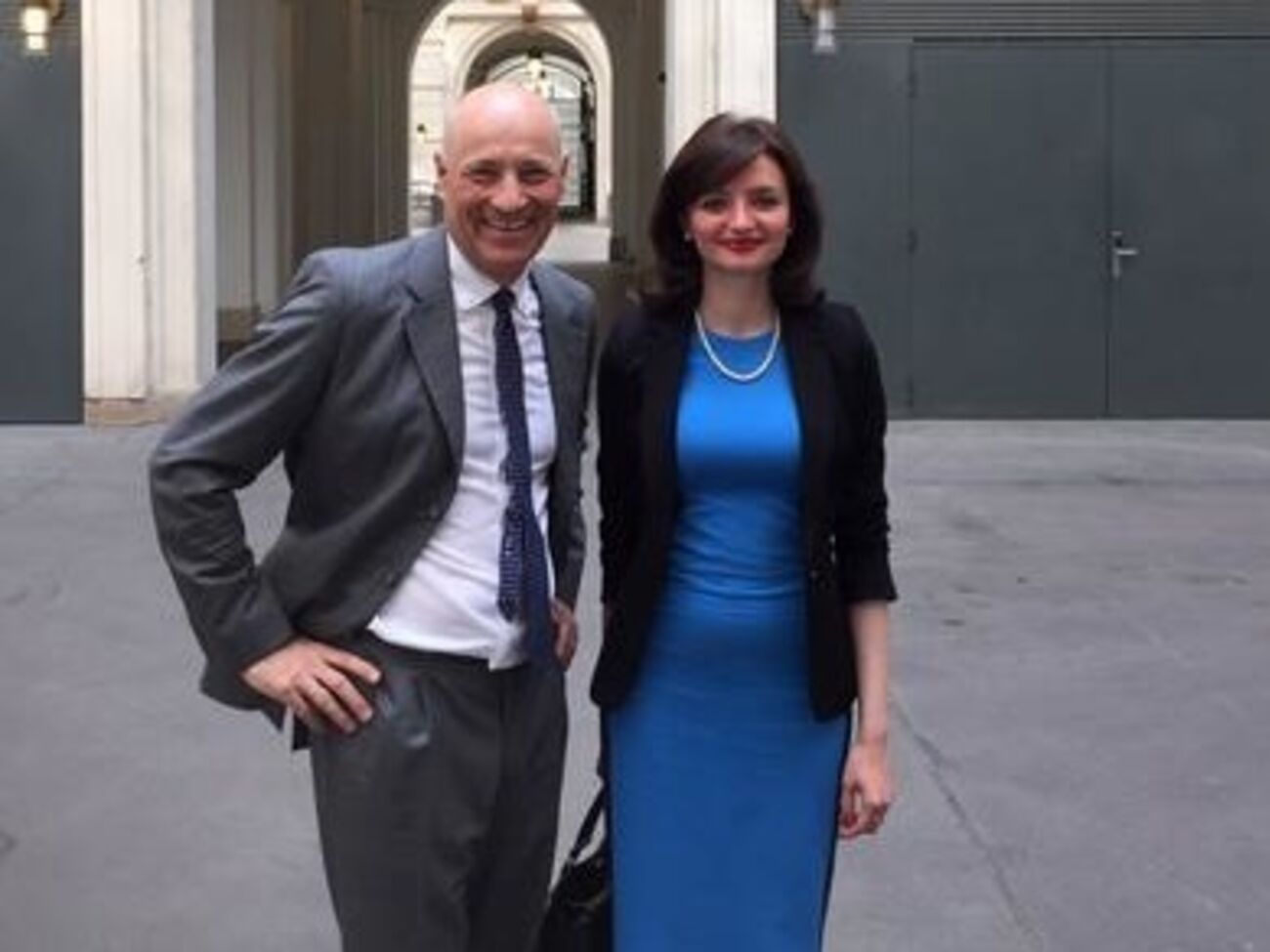 Марьяна Беца со&nbsp;спикером МИД Австрии Мартином Вайссом