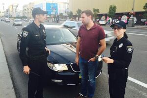 Владмир Парасюк нарушил правила дорожного движения в центре Киева