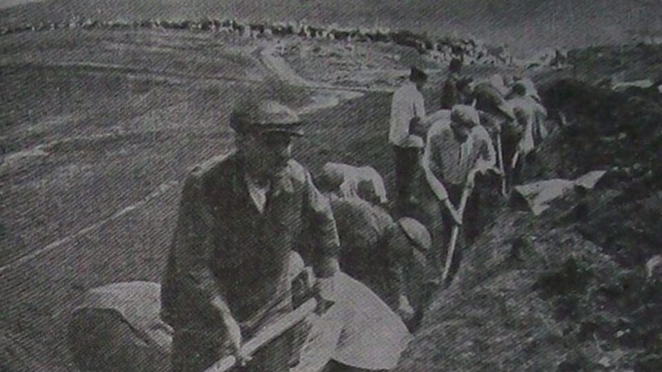 Строительство оборонительных сооружений под Киевом. Июль 1941 года