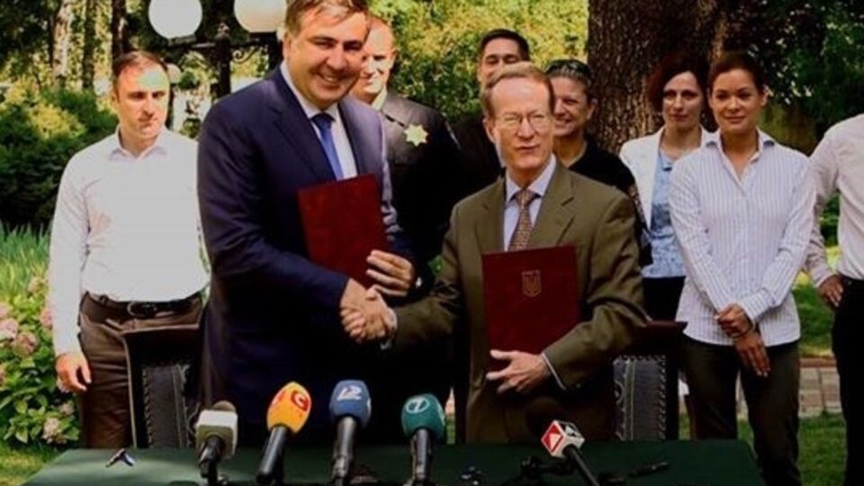 Михаил Саакашвили и Билл Браунфилд