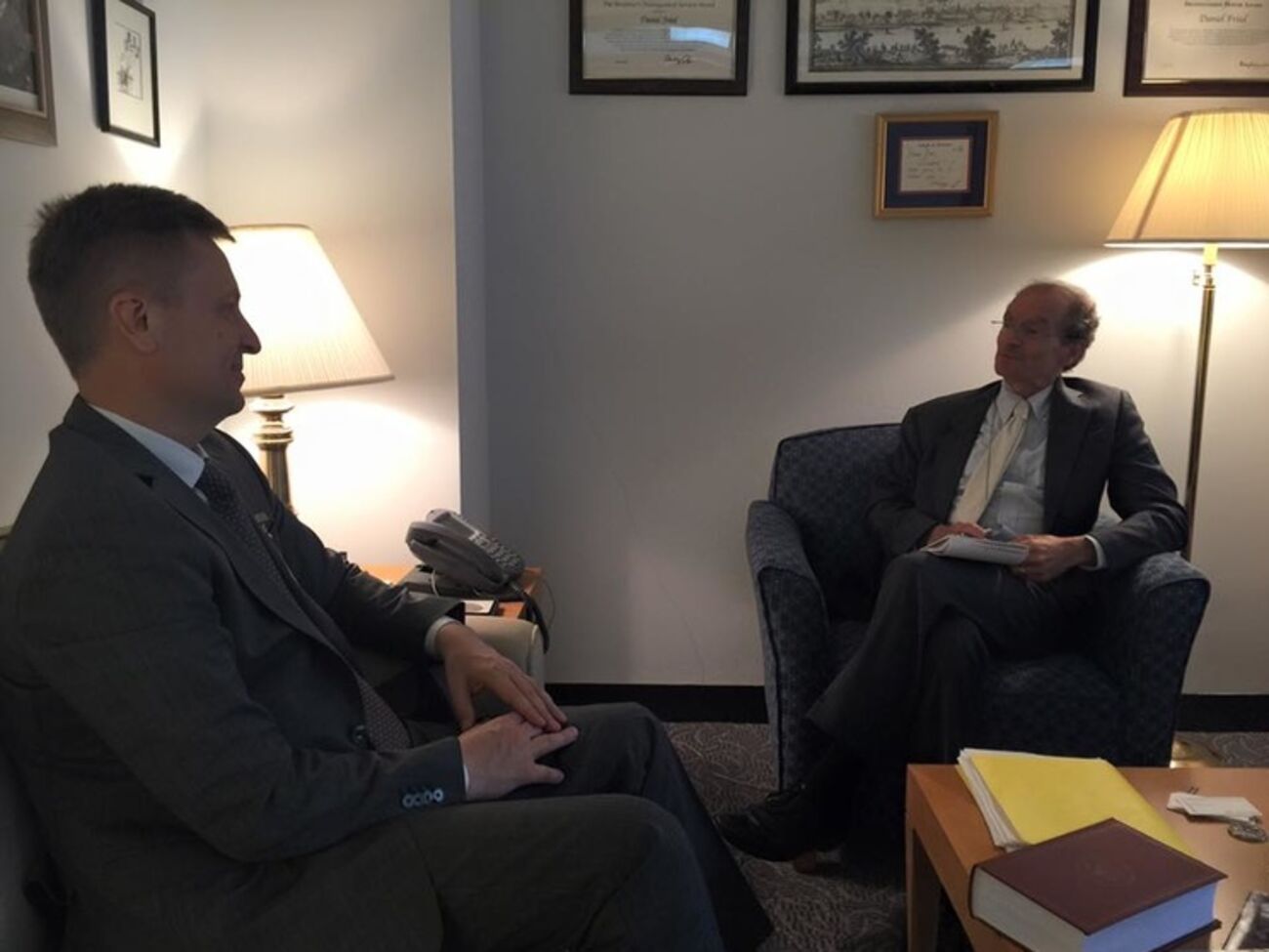 Валентин Наливайченко и координатор Госдепа США по политике санкций Дэниел Фрид