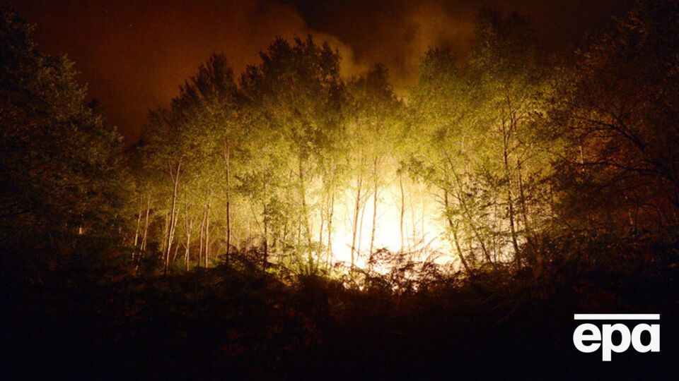 Пожар разгорелся вблизи Бордо