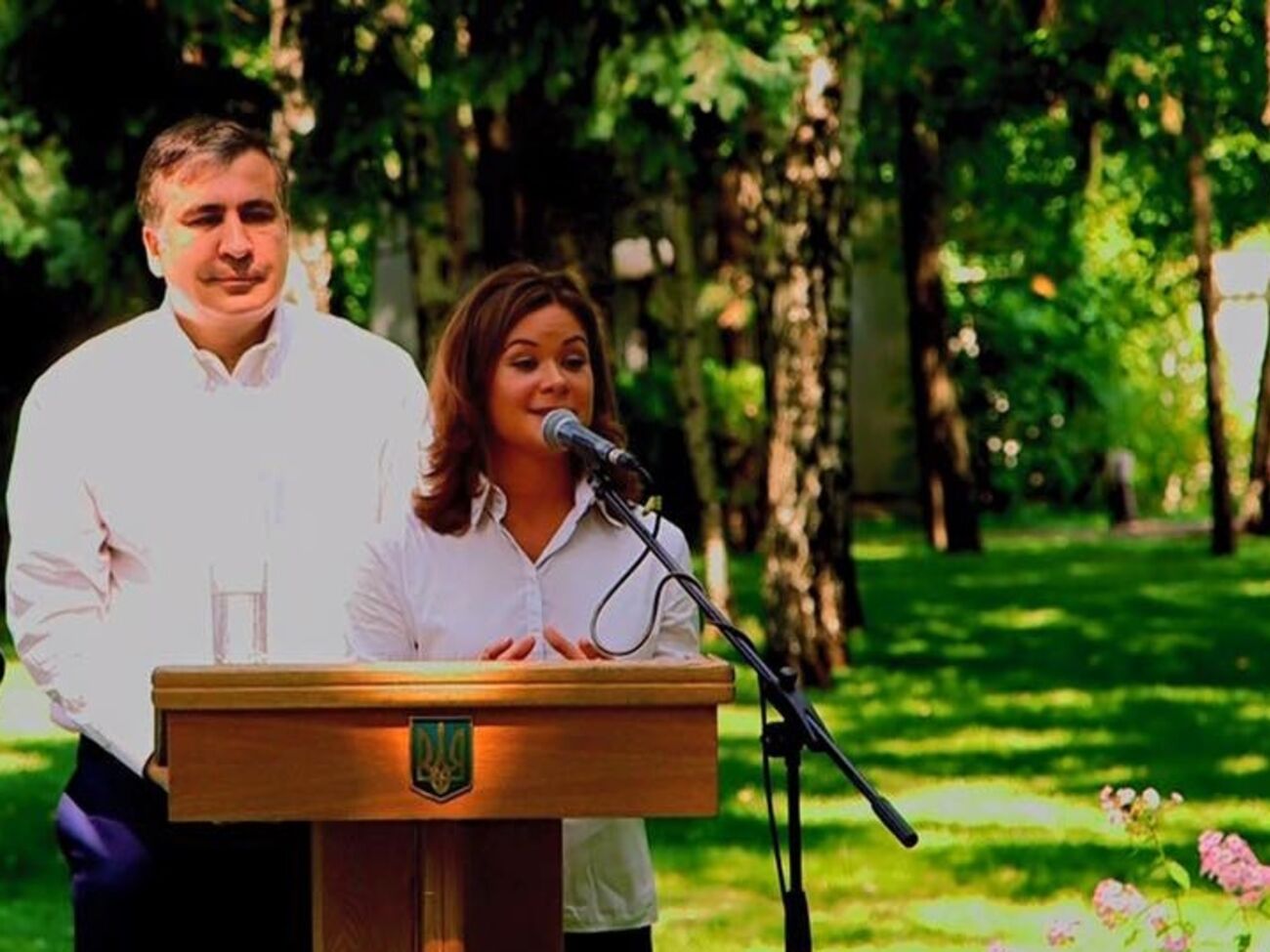 Михаил Саакашвили представляет свою новую заместительницу