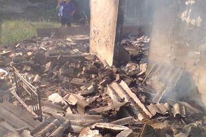 Дом в Станице Луганской, разрушенный в результате обстрела 27 июля