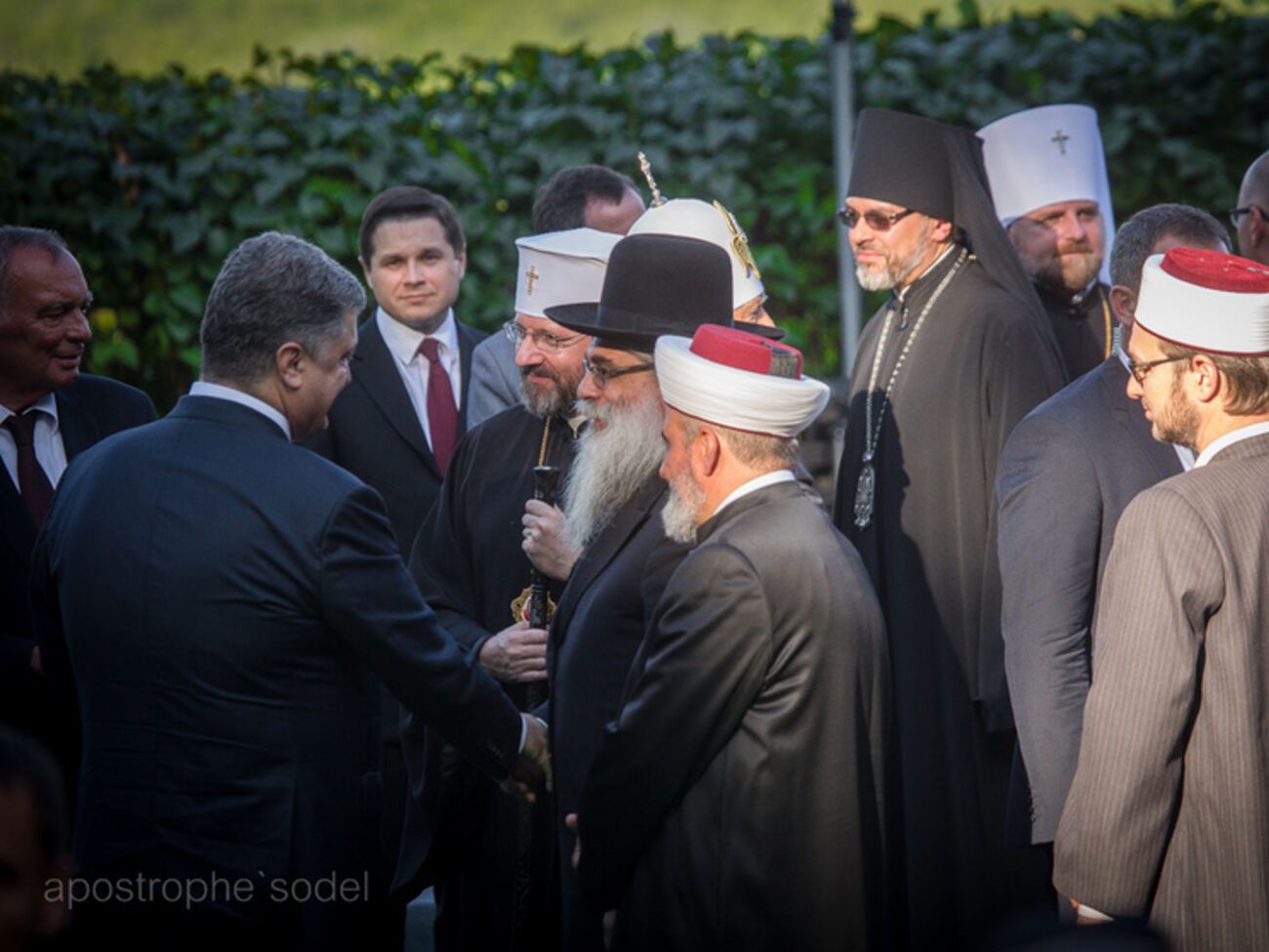 Встреча украинских властей с духовенством на Владимирской горке