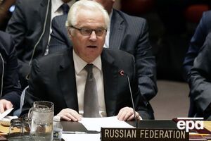 Представитель России в ООН Виталий Чуркин во время заседания Слвета безопасности по вопросу трибунала по МН17