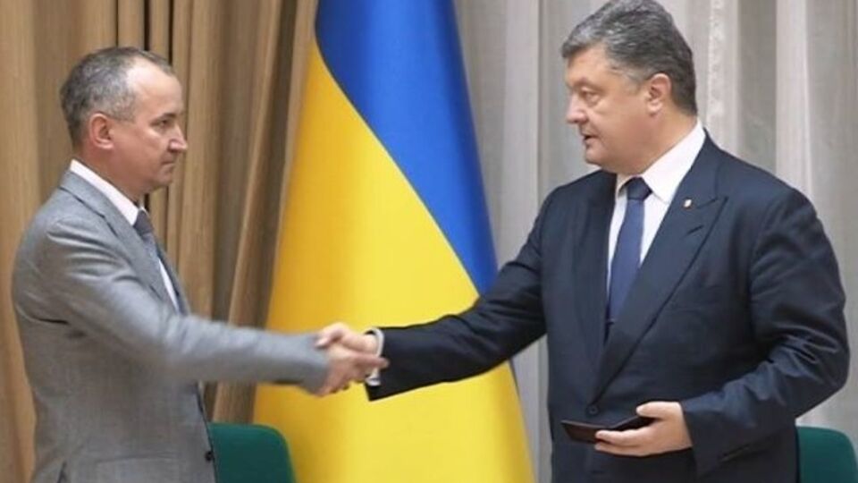 Президент Украины Петр Порошенко и председатель СБУ Василий Грицак