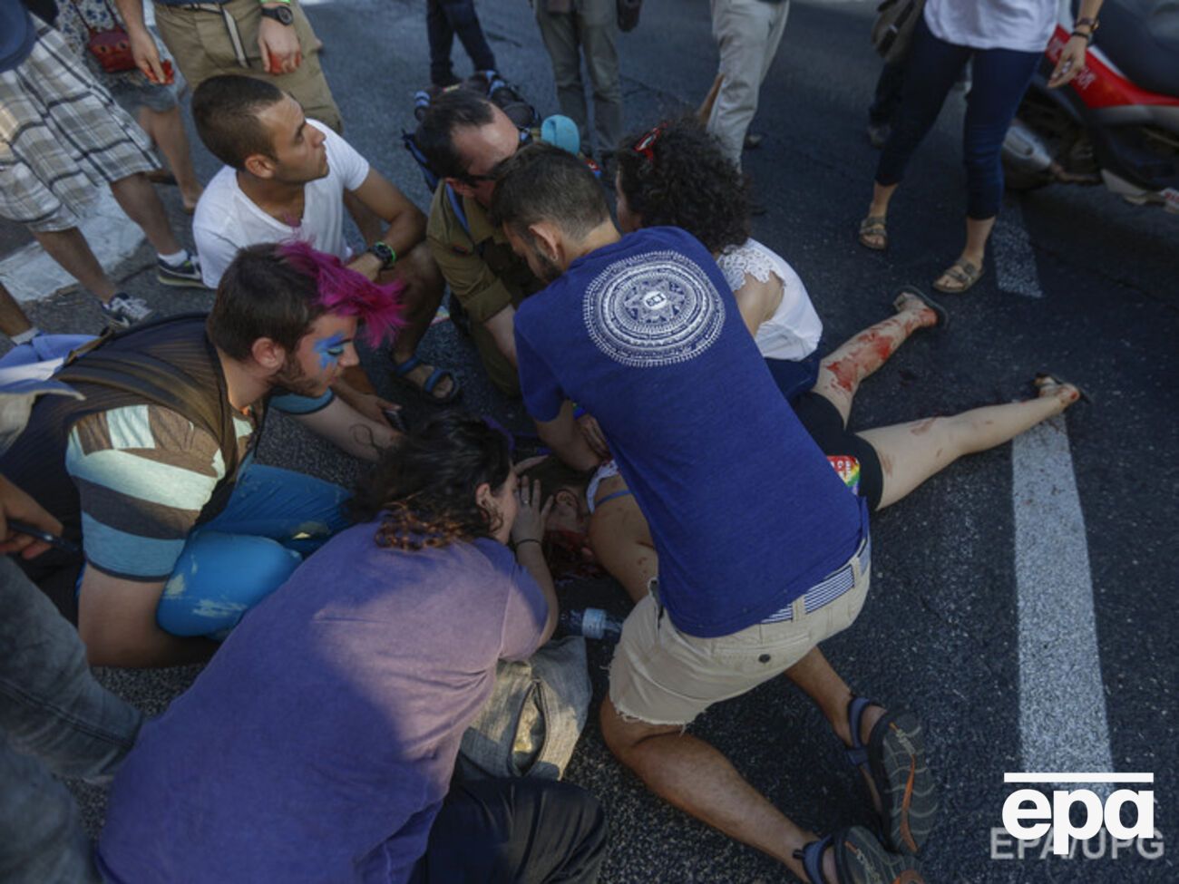 Нападение на участников гей-парада произошло на перекрестке улиц Керен а-Йесод и Джорджа Вашингтона в Иерусалиме