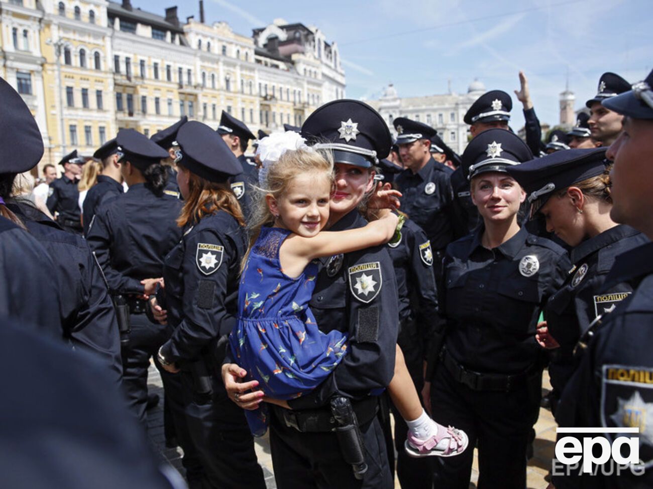 Церемония принятия присяги новой патрульной полиции в Киеве