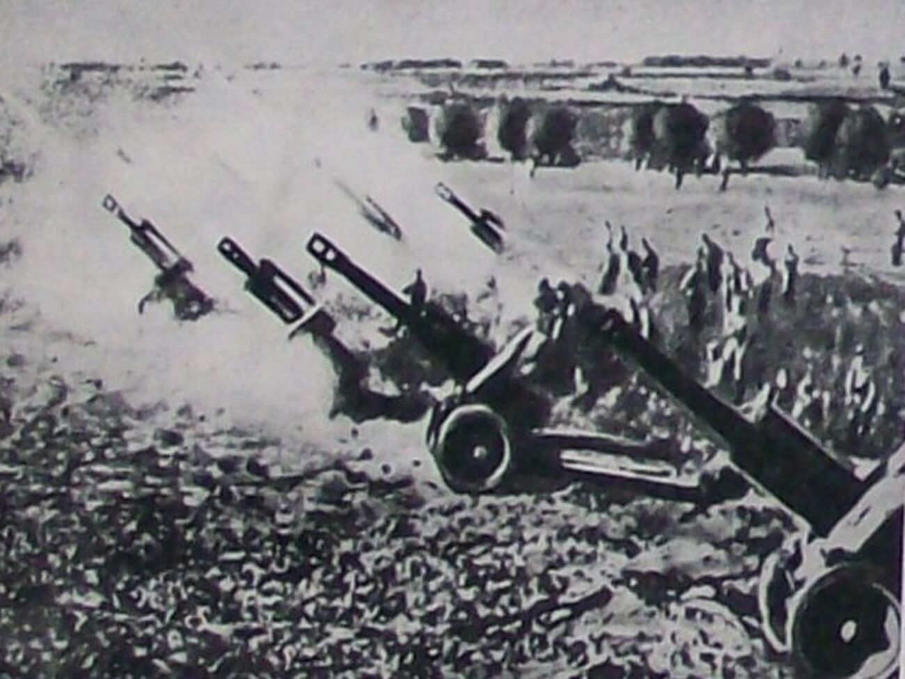 Советская артиллерия на подступах к Киеву. Июль 1941 г.