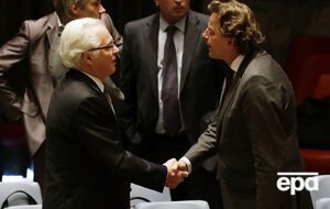 Представитель России в ООН Виталий Чуркин и министр иностранных дел Нидерландов Альберт Коендерс на заседании Совбеза ООН по вопросу трибунала по МН17