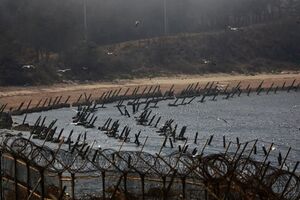 Южную Корею отделяет от КНДР укрепленная демилитаризованная зона шириной в четыре километра