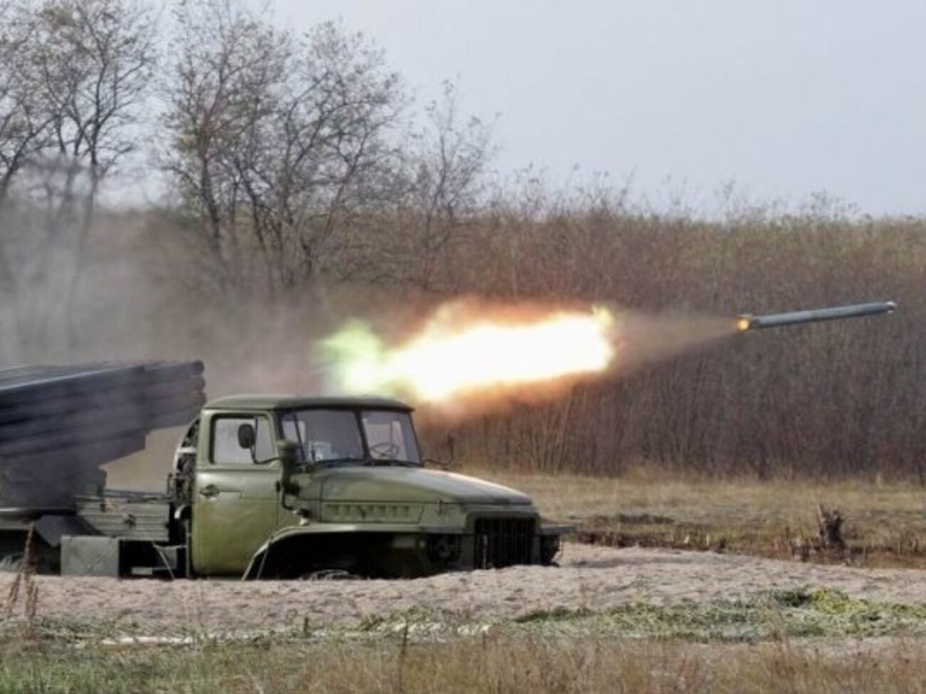 В зоне АТО боевики продолжают применять реактивные системы залпового огня БМ-12 "Град"