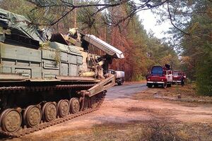 В "Чернобыльской пуще" продолжается тушение пожара