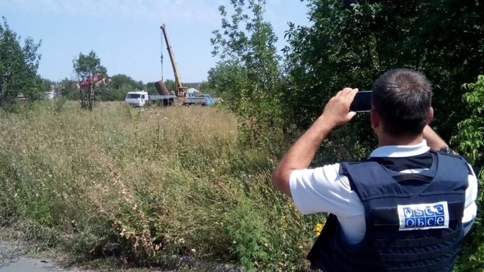 Сотрудники ОБСЕ следили за соблюдением перемирием на время ремонтных работ