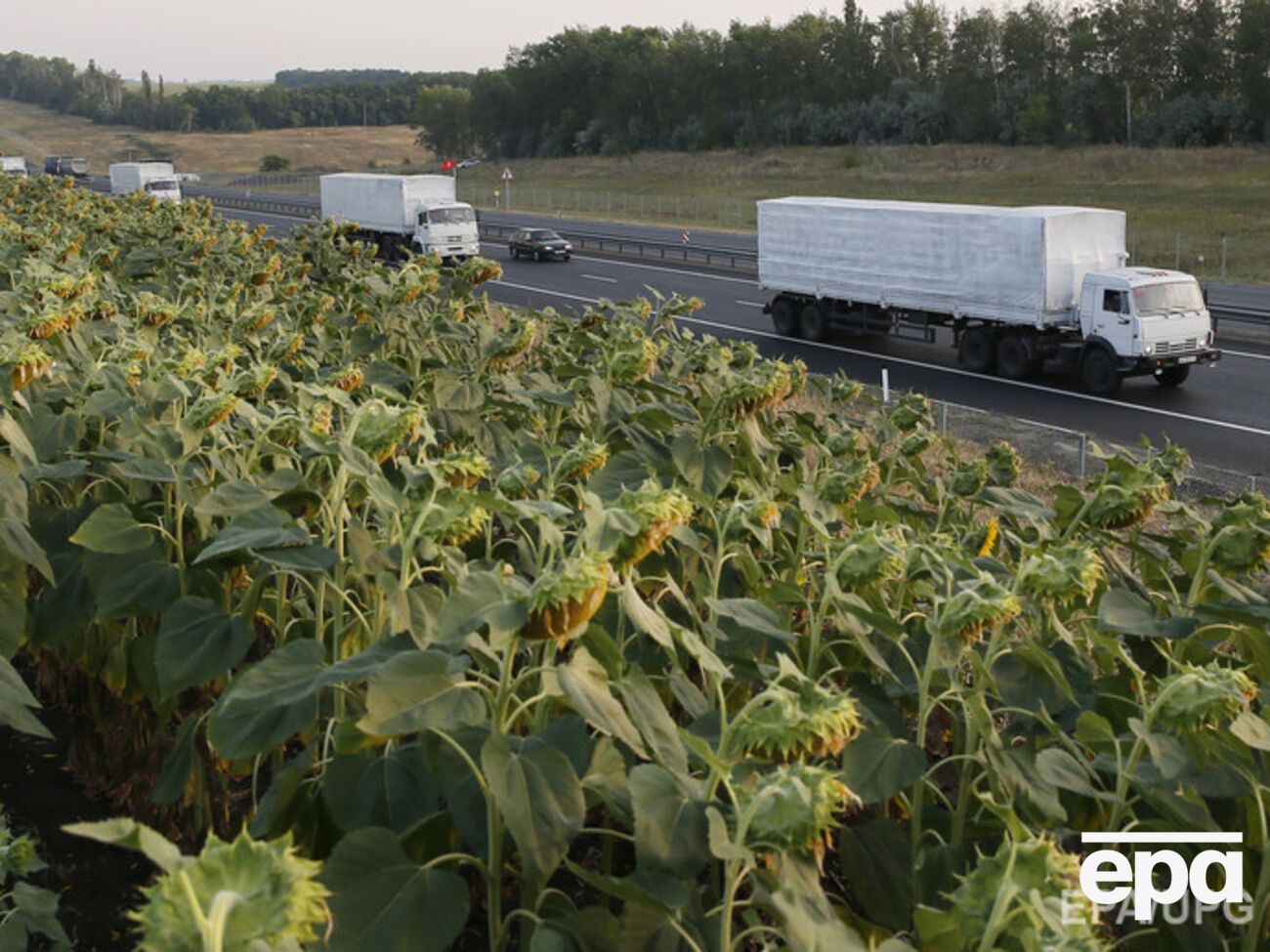 В Украину следует около 100 грузовиков