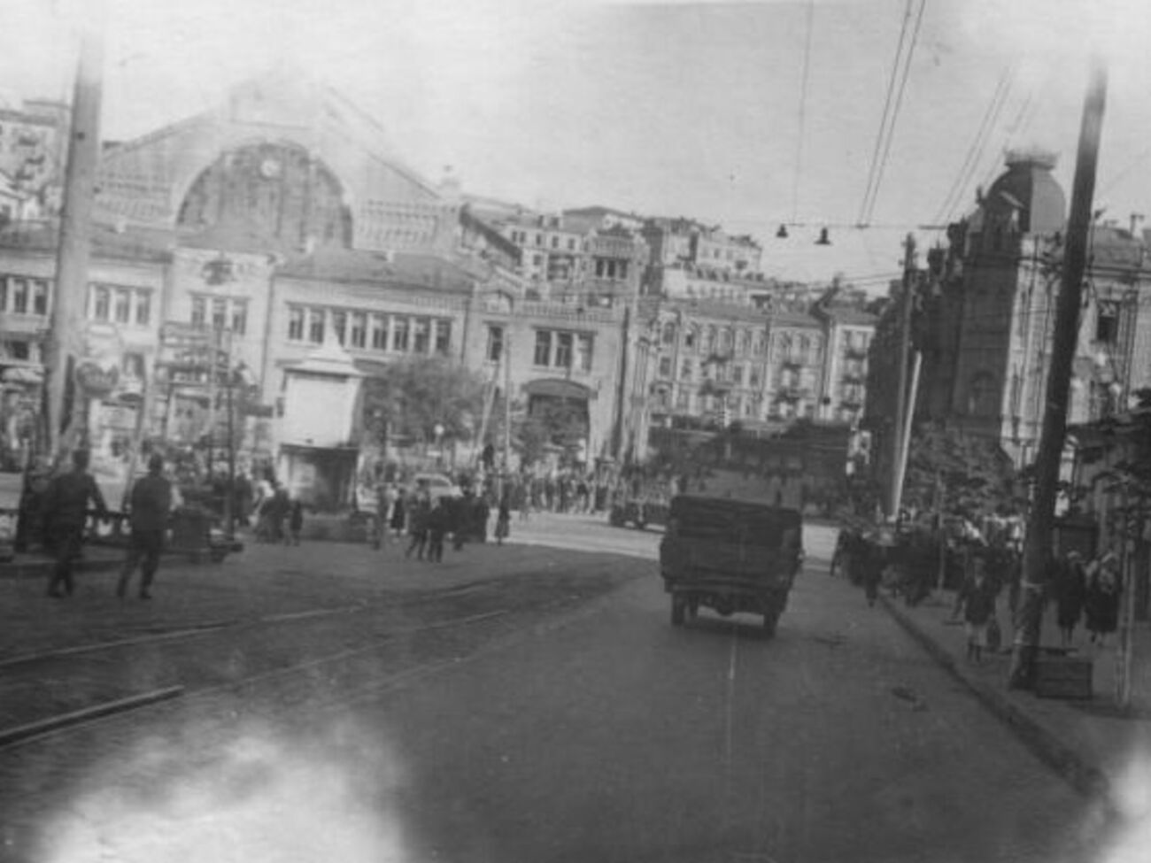 Бульвар Шевченко и Бессарабская площадь. Киев, 1940-е годы