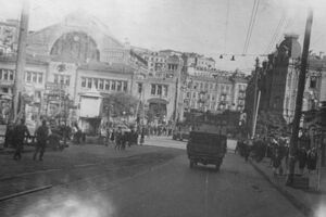 Бульвар Шевченко и Бессарабская площадь. Киев, 1940-е годы