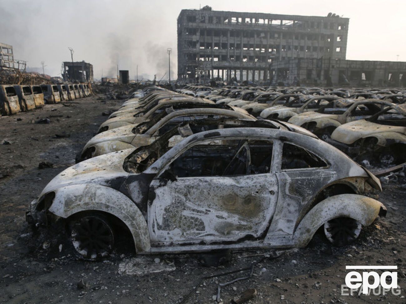 Последствия взрыва в Тянцзине (Китай)