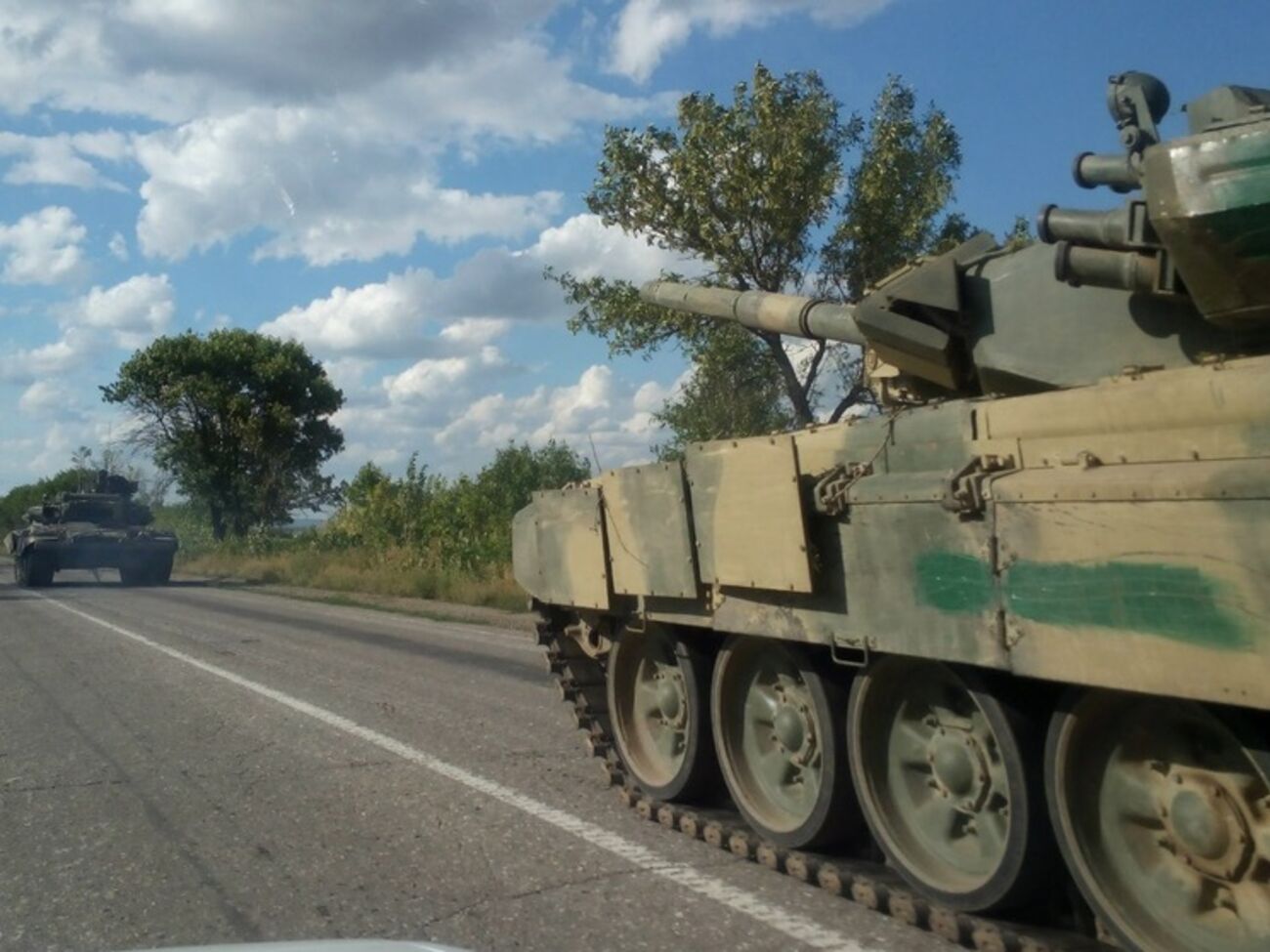 Российские новейшие танки в Луганской области