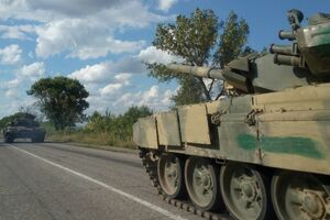 Российские новейшие танки в Луганской области