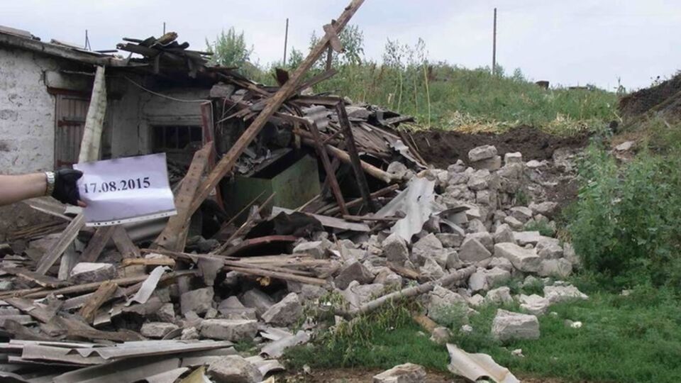 Хозяйственное помещение по улице Ленина, 35 разрушено