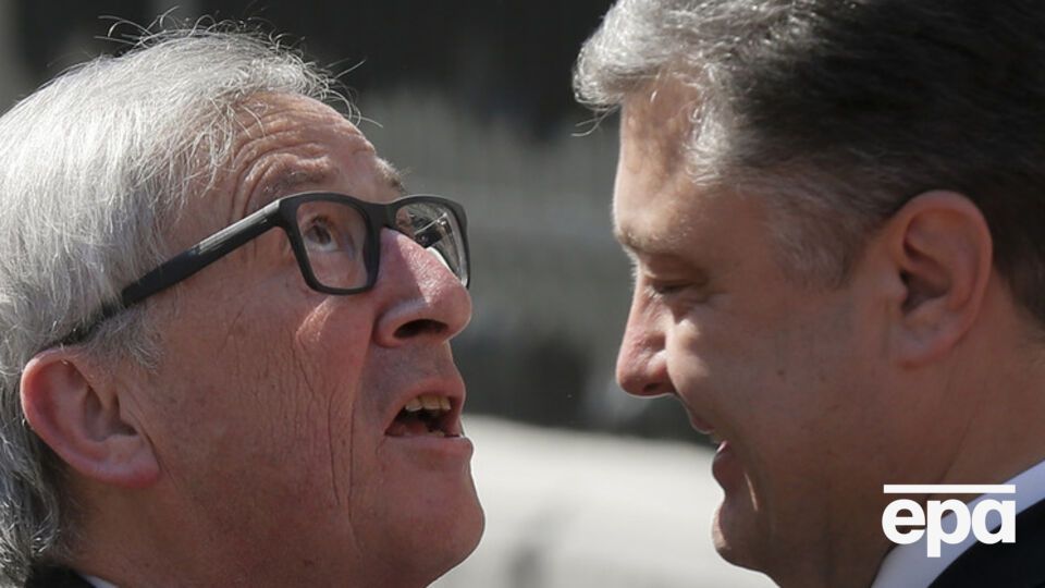 Порошенко разговаривает с Юнкером