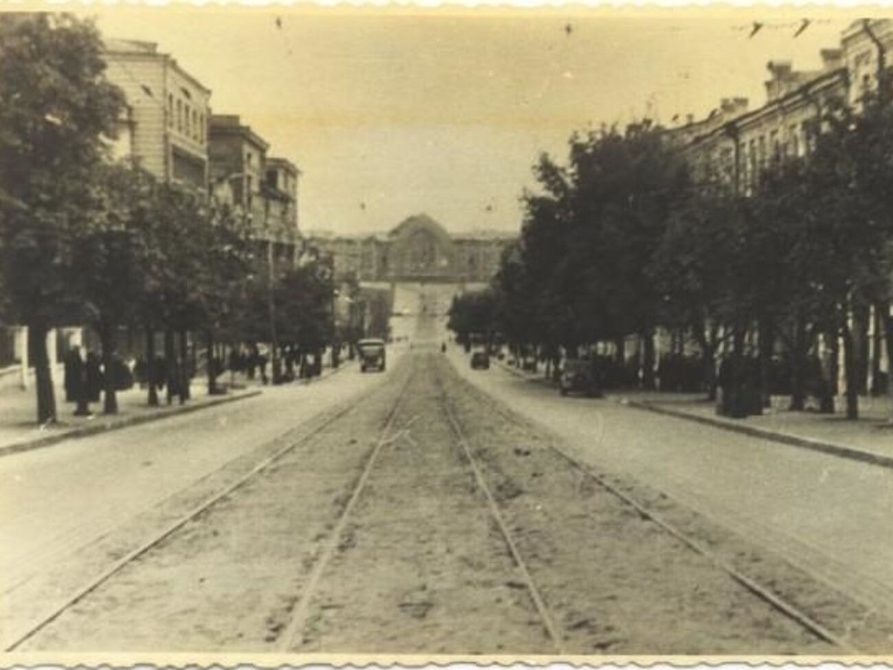 Вид на здание вокзала, 1941 год