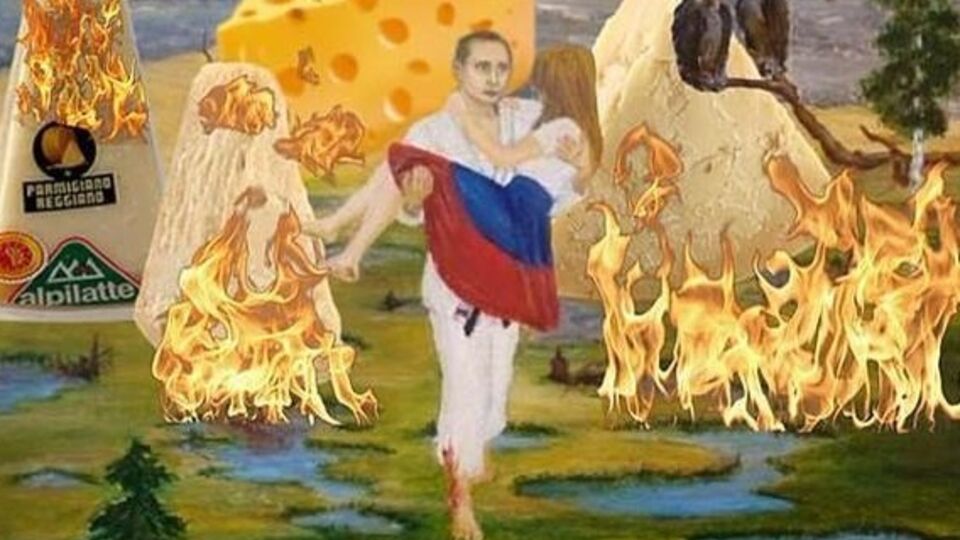 Реакция соцсетей на уничтожение санкционных продуктов в России