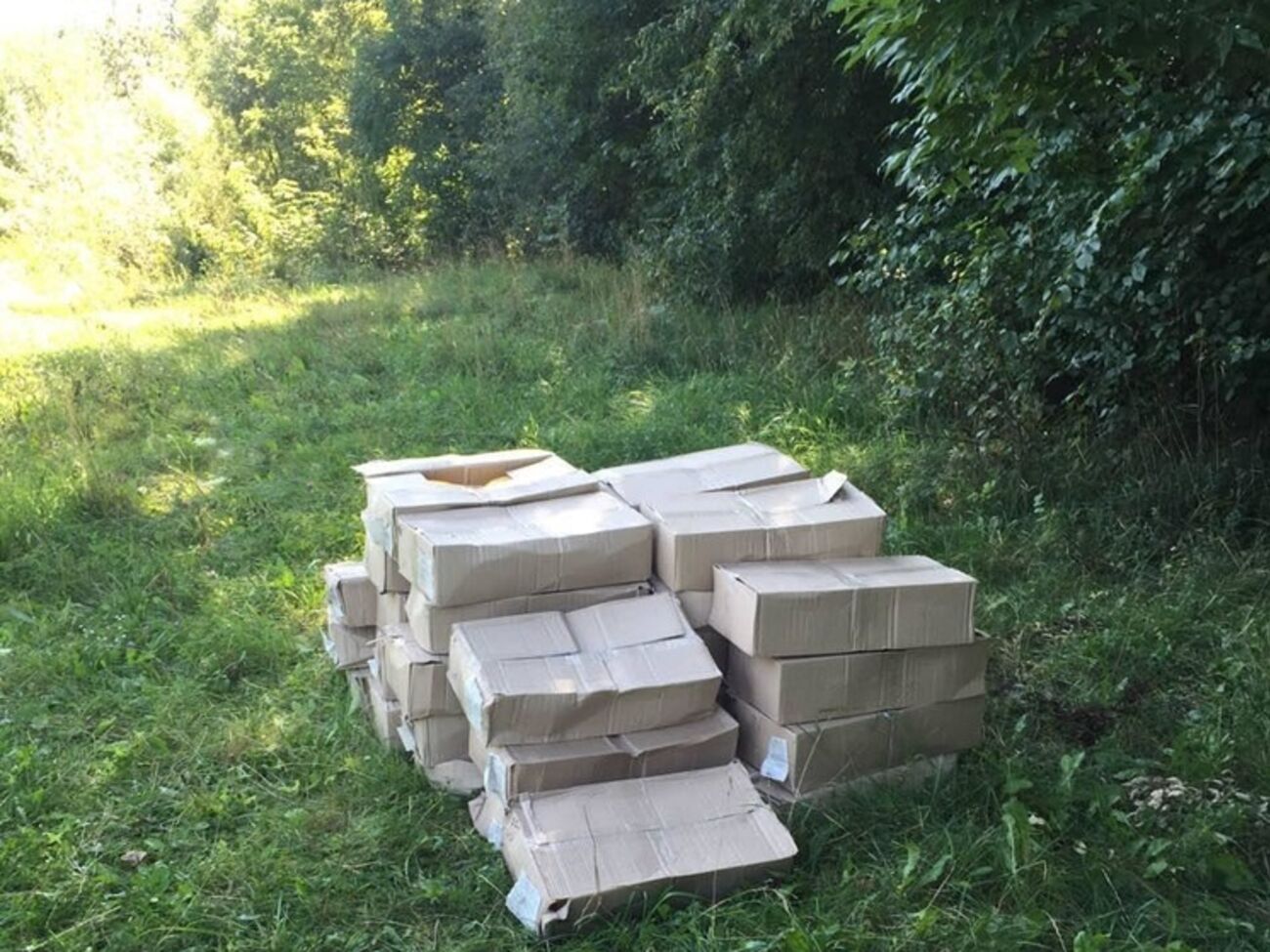 Сыр, изъятый пограничниками в нескольких метрах от украинско-российской границы