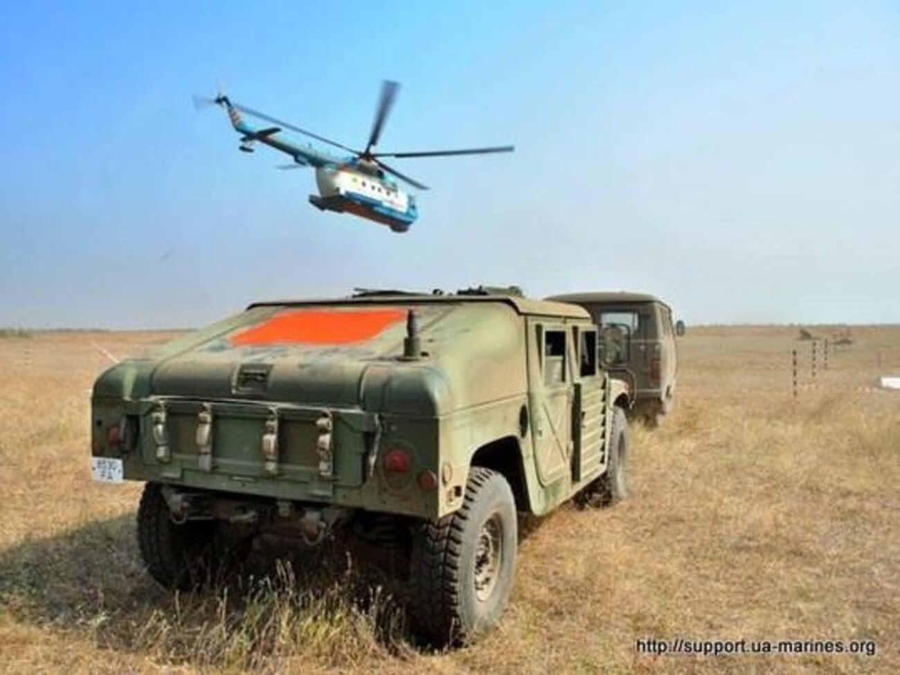 Украинские морские пехотинцы во время учений