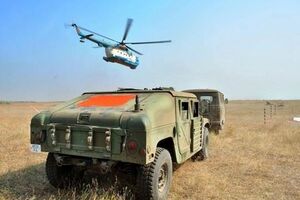 Украинские морские пехотинцы во время учений