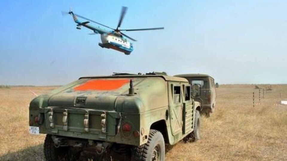 Украинские морские пехотинцы во время учений