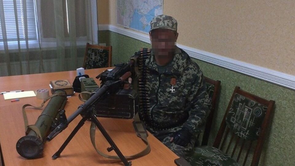 СБУ: Задержанный участвовал в боях против подразделений ВСУ, с оружием дежурил на блокпостах террористов вблизи Горловки