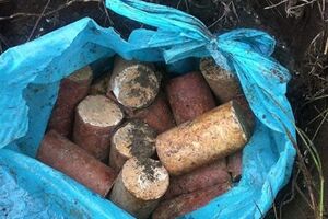 В тайнике хранились тротиловые шашки и электродетонаторы